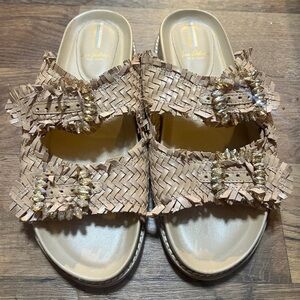 Sam Edelman Women's Oaklyn Woven Slides US 7.5